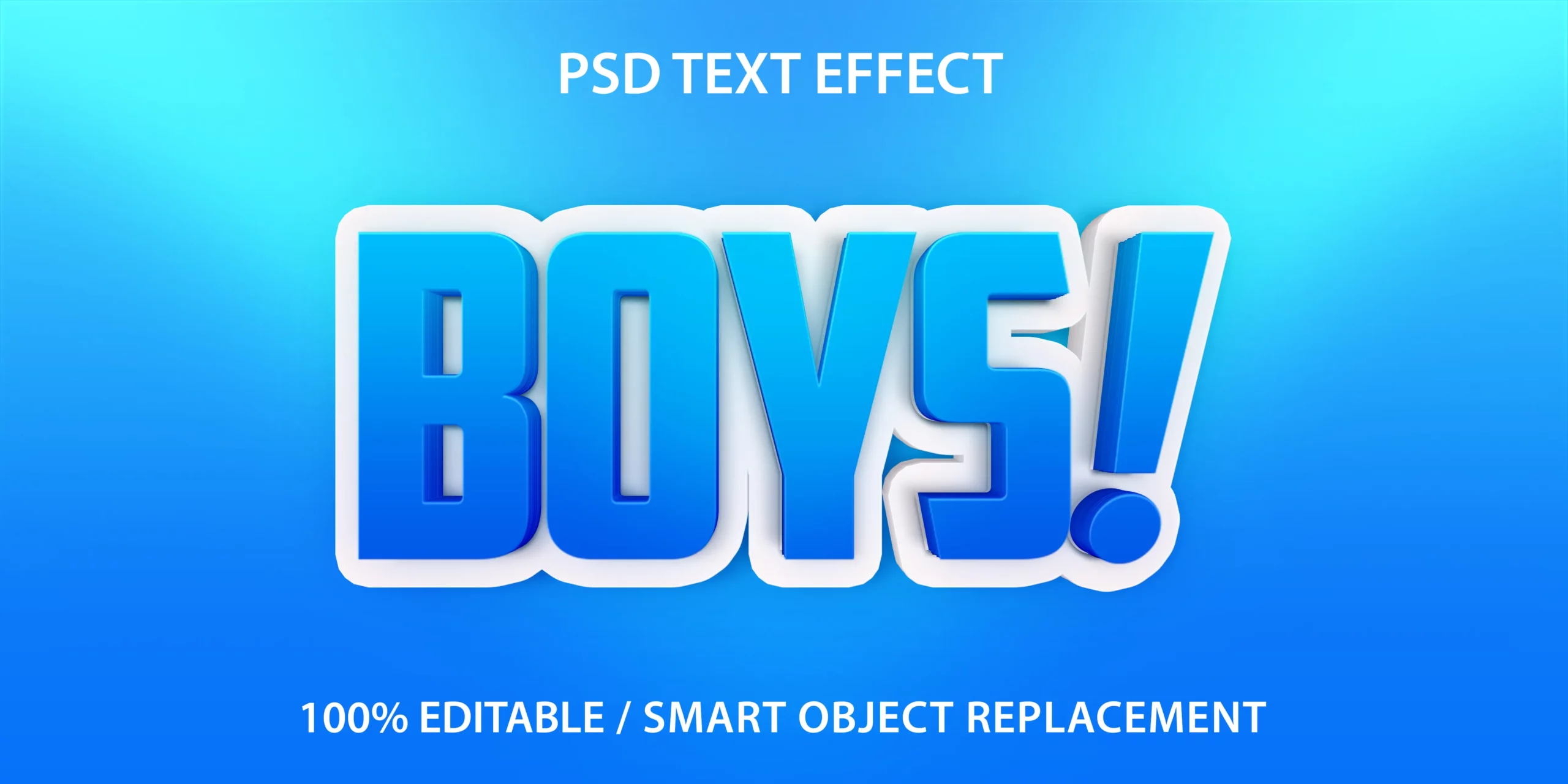 دانلود فایل لایه باز متن text effect boys template