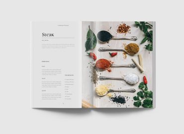 قالب آماده ایندیزاین : کتاب آشپزی Cookbook / Recipebook Template