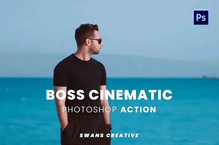 دانلود اکشن فتوشاپ boss cinematic photoshop action SH6TN7G