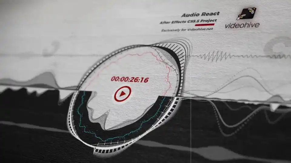 پروژه افترافکت ویژوالایزر موزیک Audio React Music Visualizer
